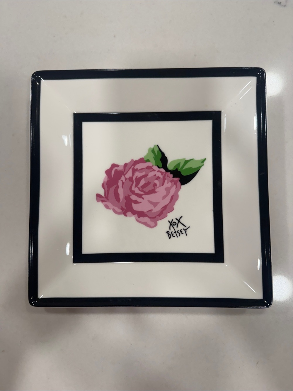 Betsey Johnson Pink Floral Decorative Tray